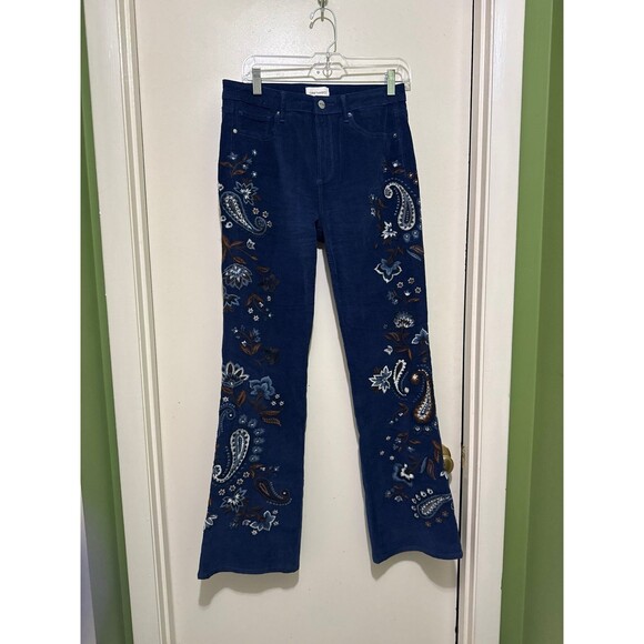 FREE PEOPLE DRIFTWOOD WYATT EMBROIDERED CORDS size 6 nwot - Picture 1 of 6